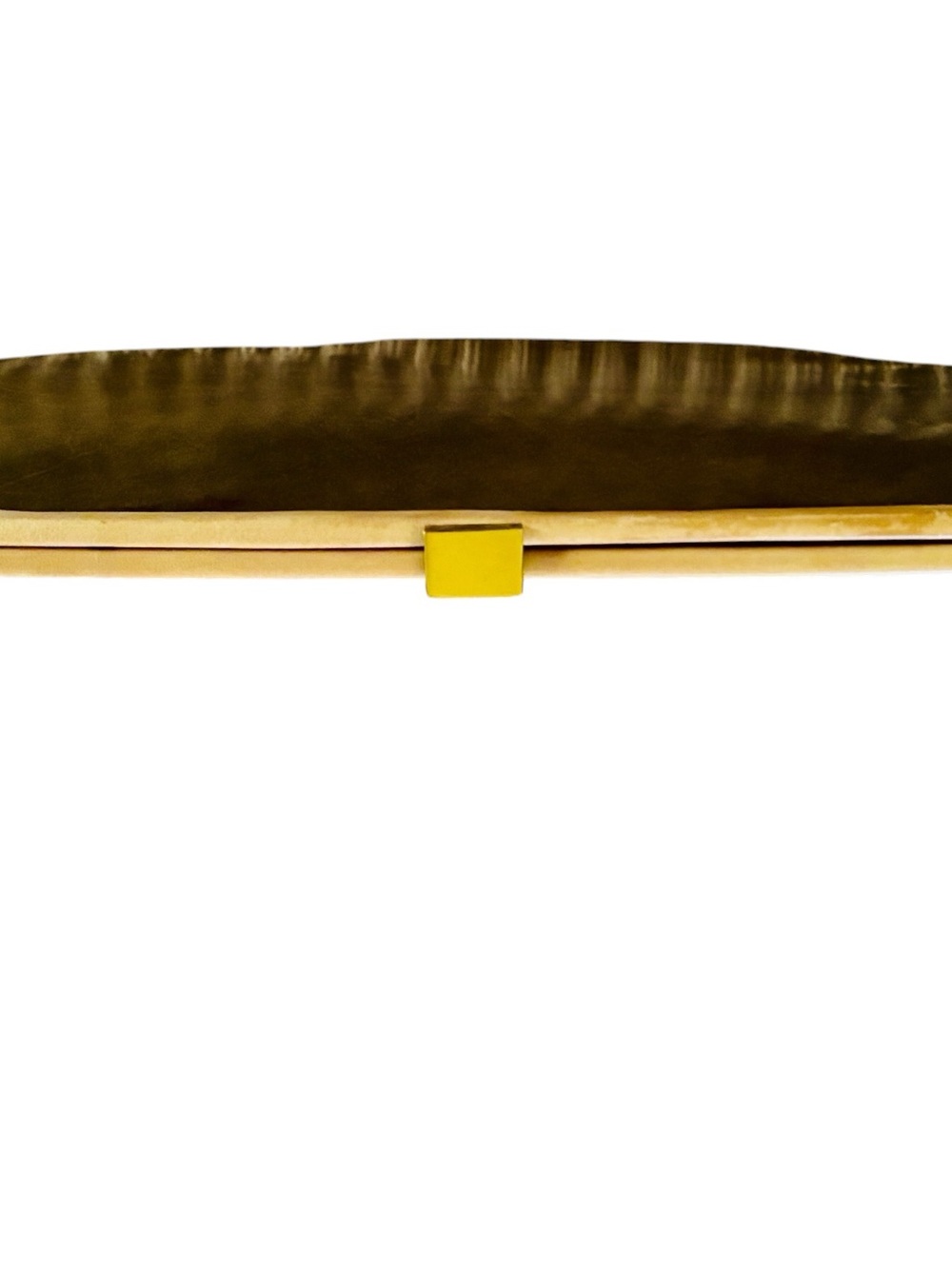 Pappagallo Vintage 70s Brown Leather Clutch with Gold Chain - Picture 5 of 14